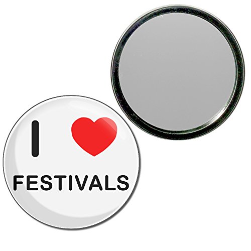 I Love Festivals - 77mm Round Compact Mirror