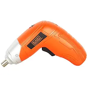 BLACK+DECKER KC3610 3.6V NiCd Cordless Screw Driver Kit (Orange, 10- Accessories included)
