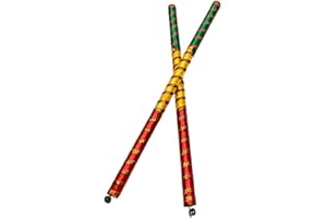 POUND VEG Traditional Wooden Dandiya Sticks for Navratri Garba/Raas Garba/Dance Sticks - 1 Pair