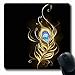 Produktbild Luancrop Mousepads Pfau-kreative Goldschmuck-Feder-Blaue Edelstein-Folie auf Goldener königlicher schwarzer begrifflicher Grafikdesign-rutschfesten Spiel-Mausunterlage-länglicher Gummimatte