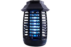 NAKAICUN Zanzariera Elettrica, Luce UV Lampada Antizanzare Elettrico Trappola per Mosche Lampade Antizanzara Contro Insetti Zanzare, Mosche per Casa Ufficio Cucina (nero)