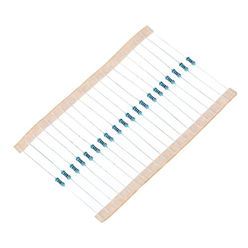 KKmoon 2000 Stück, 1/4W, 100 Werte, 1 Ohm bis 1M Ohm, Metall Film Widerstände Sortiment Kit, Elektronische Bauteile - 8
