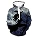 Produktbild Realde Herren Unisex Kapuzenpullover Horror 3D Druck Pullover mit Kapuze Halloween Gedruckt Sweatshirt Mantel Outwear Männer Kapuzenpulli Langarmshirts Oberteile
