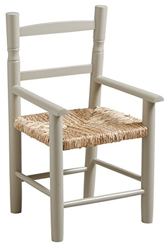 AUBRY GASPARD NFE 1430 Chaise Enfant en hêtre laqué Gris Clair