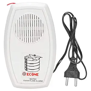 ECONE Water Tank Overflow Alarm Siren | Water Level Indicator | Alarm Bell | Water Sensor | Water Security System with Multiple Voice Sound-High Power Siren System & Wired Sensor (White Color)-USE POWER SUPPLY TRANSFORMER- 1 YEAR WARRANTY -MAKE IN INDIA PRODUCT