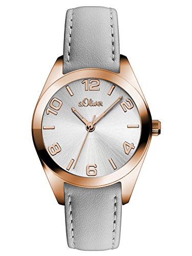 s.Oliver Damen-Armbanduhr Analog Quarz Leder SO-3144-LQ s.Oliver Damen-Armbanduhr Analog Quarz Leder SO-3144-LQ