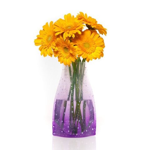 Reva Vase "Violett" - wiederverwendbare faltbare Blumenvase