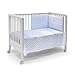 Cambrass 70 x 140 cm Cotbed Quilt/ Bedspread Collection Ter (Blue and White Spotted)