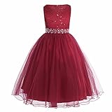 Kinder Mädchen Prinzessin festliches Hochzeit Kleid, ärmellos, Rundhalsausschnitt.