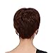 Bigood Fluffy Mature Elegant Curly Short Light brown Lady Full Wig 22cm