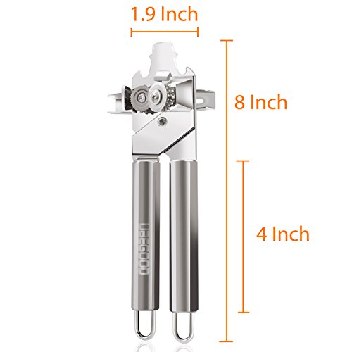 Deckelöffner, Ubegood Rostfreier Edelstahl Konservenöffner/ Multifunktions Dosenöffner Deckelöffner Büchsenöffner (Silber) - 8