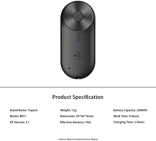 Bluetooth Adapter, Bluetooth 4.1 Dongle, iPhone Audio Mate, Home Stereo BT Receiver, Car Audio Converter, with CSR 8635 BT Chip Audio ROM, Portable ABS Plastics Housing, Nostalgic CD Disc Ornament