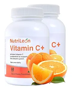 NutriLeon Natural Vitamin C Extract With Zinc For Immunity & Skincare 120 Veg Tablets