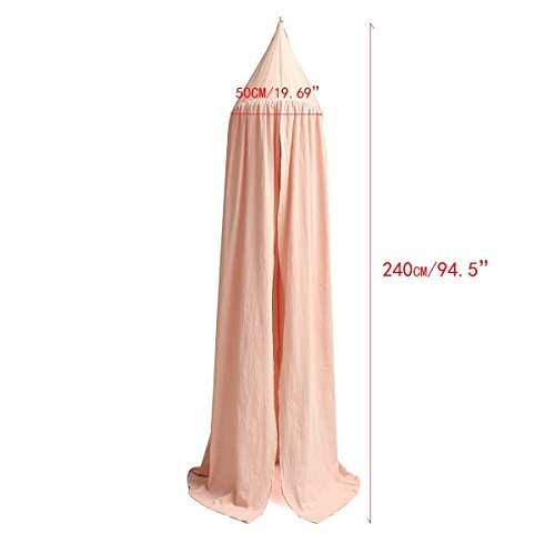 Shayson Princess Bed Canopy Kids Mosquito Net Canopy Cotton Cloth Tents Kids Play Tent for Childrens Room Hanging Decorate Indoor Outdoor Bedroom (Pink)