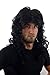 GLAMOUROUS Quality Man Unisex Wig Glam Rock Rocker Metal LONG backcombed curly curls BLACK voluminous GFW806-1B 55 cm
