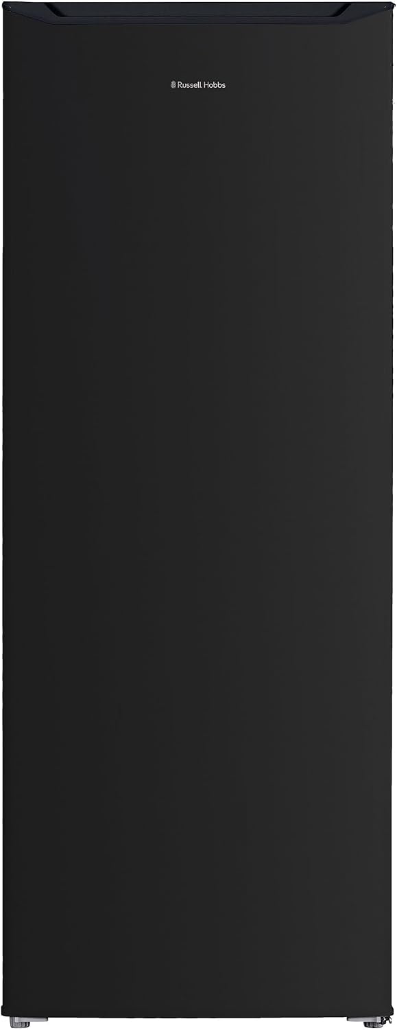 Russell Hobbs Freestanding Larder Fridge Black 242 Litre with 4 Glass Shelves, 55cm Wide & 143cm Tall, Adjustable Thermostat, 2 Year Guarantee, RH143LF552E1B