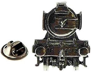 flying scotsman steam train front view English Pewter Lapel /tie Pin Badge 3d effect with clip for rear of badge.gift boxed