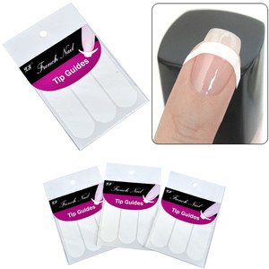 Ardisle 1 X 3Pcs French Manicure Nail Art Form Fringe Guide Stencil Drawing Painting UK