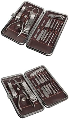 Chbmar 2*12-Pieces Nail care Personal Manicure &amp; Pedicure Set, Travel &amp; Grooming Kit Tools