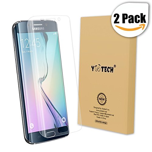 Galaxy S6 Edge Protector de pantalla  Yootech  2 Unidades   anti-bubble   HD Clear  curvada Edge To Edge Protector de pantalla para Samsung Galaxy S6 Edge  garant  a de por vida