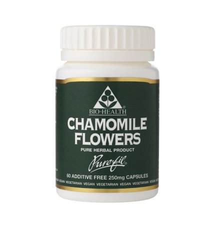 Preisvergleich Produktbild Bio Health Chamomile Flowers 250mg 60 Capsules