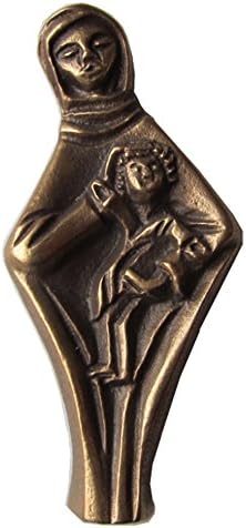 Bronze sculpture Madonna with child 7 cm