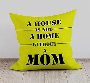 DreamVio Soft Fabric Cushion, Pillow for World's Best Mom,Pyari Mumma,Mummy,Gifts for Mom,Grandma on Birthday's & Mother's Day Color : Green Size : 12 x 12 Inch Design 11