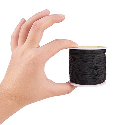 PandaHall 1 mm schwarz Nylonfaden schnur dahrt - 5