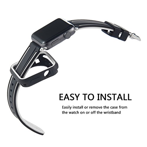 KOBWA para Apple Watch Funda 38mm 42mm  Funda Protector TPU Flexible Caso Slim Ligero Protector Resistente a los Ara  azos Impermeable para Apple Watch Serie 1  Serie 2