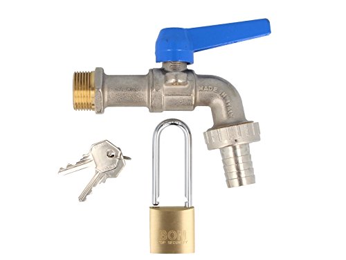 tecuro Auslaufhahn Auslaufventil Wandventil Zapfhahn 3/4" abschließbar