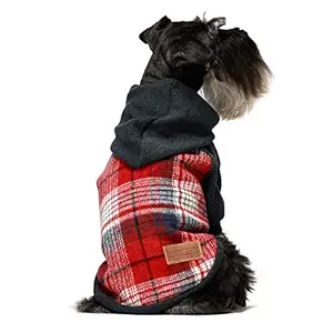 Fitwarm Knitted Pet Clothes Dog Sweater Hoodie Sweatshirts Pullover Cat Jackets Red Medium