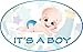 Produktbild It's A Boy Baby Born Hochwertigen Auto-Autoaufkleber 12 x 8 cm
