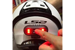 Riloer Casque de Moto Veilleuse Bande de Cyclisme Signal de sécurité Voyant d'avertissement Universel Casque de Moto Feu arrière