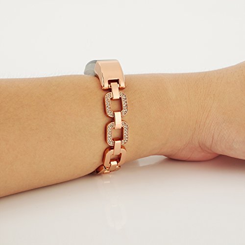 DigiHero Edelstahl-Ersatzarmband Band Armband für Fitbit Alta in Silber, Roségold (14 cm – 20,6 cm) - 6