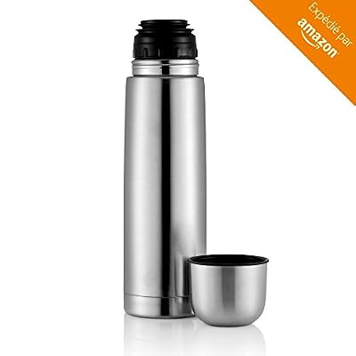 ✔ ADVITECK SILVER+ 2017 - Bouteille Isotherme Nouvelle Génération Étanche Type Thermos - Garde la Chaleur Pendant 12 Heures - Mug Isolant en Acier Inoxydable Pour Sport et Voyage - Contenance 0,5L