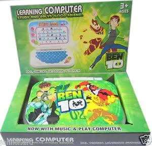 SFR Toys Kids Mini Laptop English Learner Study Game Computer Notebook Toy Multi Colour ( Battery Not Including ) (BEN10 Mini Laptop)