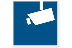 HAVATI Telecamera di sorveglianza/videosorveglianza secondo DSGVO/BDSG DIN 33450 – Adesivo: Ø 20 cm, 1 pezzo