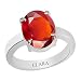 Clara Certified Gomed (Hessonite) 7.5cts or 8.25ratti 4 Prongs Silver Ring RS.2580.00