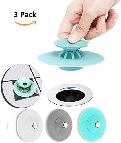 Muxuan Drain Stop, Shower and Bath Plug, attrape-cheveux with 3pcs