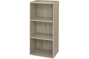 AntonaShop Libreria Colorata Componibile Modulare Legno MDF Laminato Mobile Scaffale (Rovere)