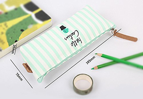 Estuche para l pices Fablcrew neceser de cosm ticos dise o de cactus pastoral de lona gran capacidad de almacenamiento 19 5x3 5x7 5 cm Green strips Estuche para l pices Fablcrew neceser de cosm ticos dise o de cactus pastoral de lona gran capacidad de almacenamiento 19 5x3 5x7 5 cm Green strips