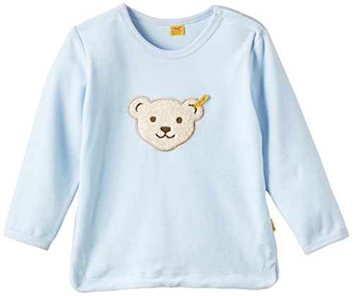 Steiff Unisex Baby Sweatshirt 1/1 Arm Plain Long Sleeve Sweatshirt, Blue (steiff Baby Blue Blue 3023), 12-18 Months (Manufacturer size: 86)