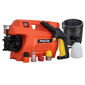 Tech TrendZ PROFFIX High Pressure Washer 2000 Watts with Spray Gun, 27 Feet Outlet Hose, Inlet Hose, Foam Bottle and connectors Work on AC Power with Knob