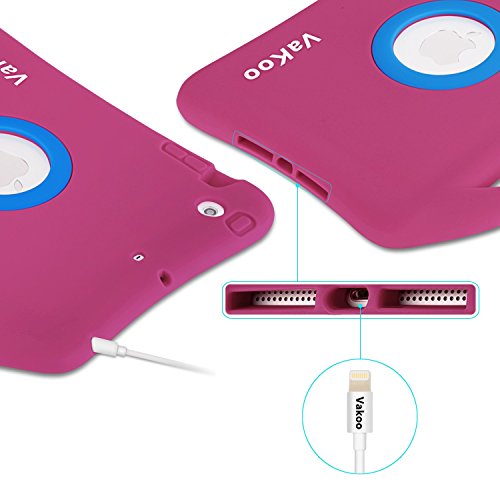 iPad Mini Hülle,Vakoo (Armor Series) Silikon Stoßfest Kinderfreundlich Kinder Schutzhülle Case Etui Tasche mit Handgriff Handle für iPad Mini 3/2/1, Rosa - 3