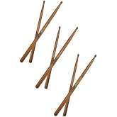 Midex OAK-110-5A-3X Ahşap Meşe Ağacı Bateri Baget Davul Bageti 5A Drumsticks (3 &Ccedil;ift)
