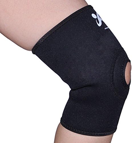 SANJIN Round Pad Knee Brace - Support Sleeve and Compression for Weightlifting, Powerlifting, Basketball, CrossFit and other Sports. Fits Men and Women (XL)