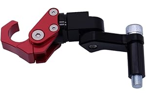 HEIGOAL Für Honda Forza 125 250 300 750 Motorradhaken Aufbewahrung Helmhalter Gepäcktasche Flaschenhaken Aufhänger Hängetasche Krallenhalter (rot)