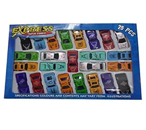 Toyz zone Express Cars (Multicolour, Small) -Set of 25 Pieces