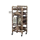 Größe 37x33x90cm FFFFF Friseur Werkzeugwagen Schönheit Kinderwagen Retro Fünf Schichten,Bronze