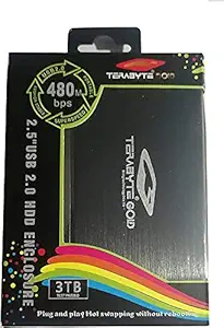 TERABYTE 2.5-inch USB 2.0 Hard Drive SATA Portable Screw Orbit Metal Casing Enclosure (Multi Color) 01